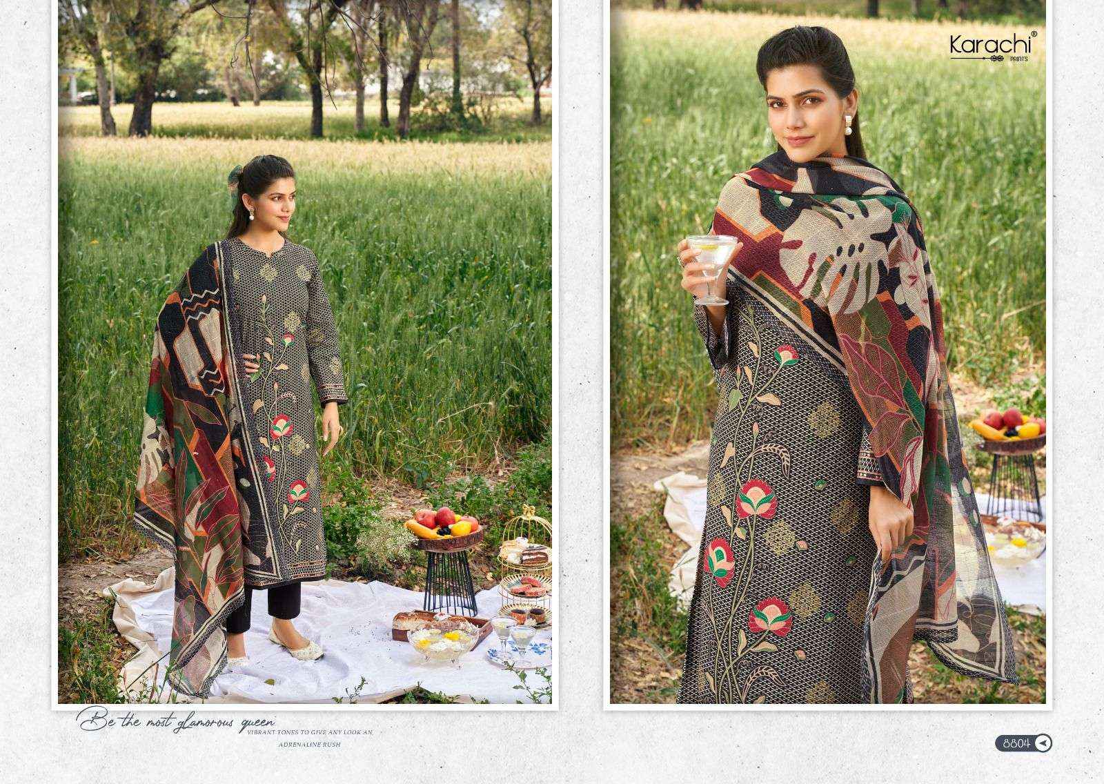 Karachi Prints Kesar Alfaaz Digital Pakistani Designer Suits ( 4 Pcs Catalog ) 