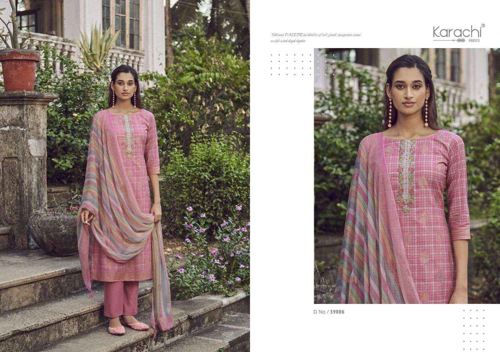 KARACHI PRINTS MAAHI LAWN COTTON DRESS MATERIAL ( 6 PCS CATALOG )