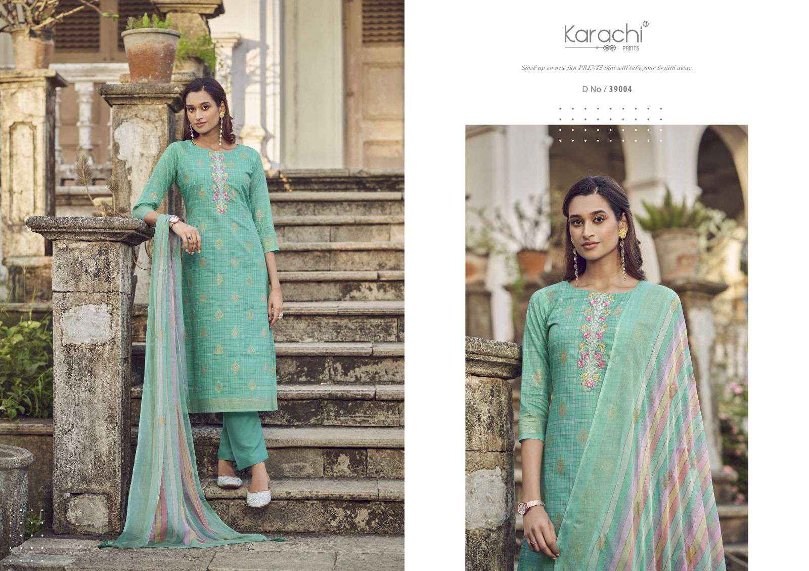 KARACHI PRINTS MAAHI LAWN COTTON DRESS MATERIAL ( 6 PCS CATALOG )