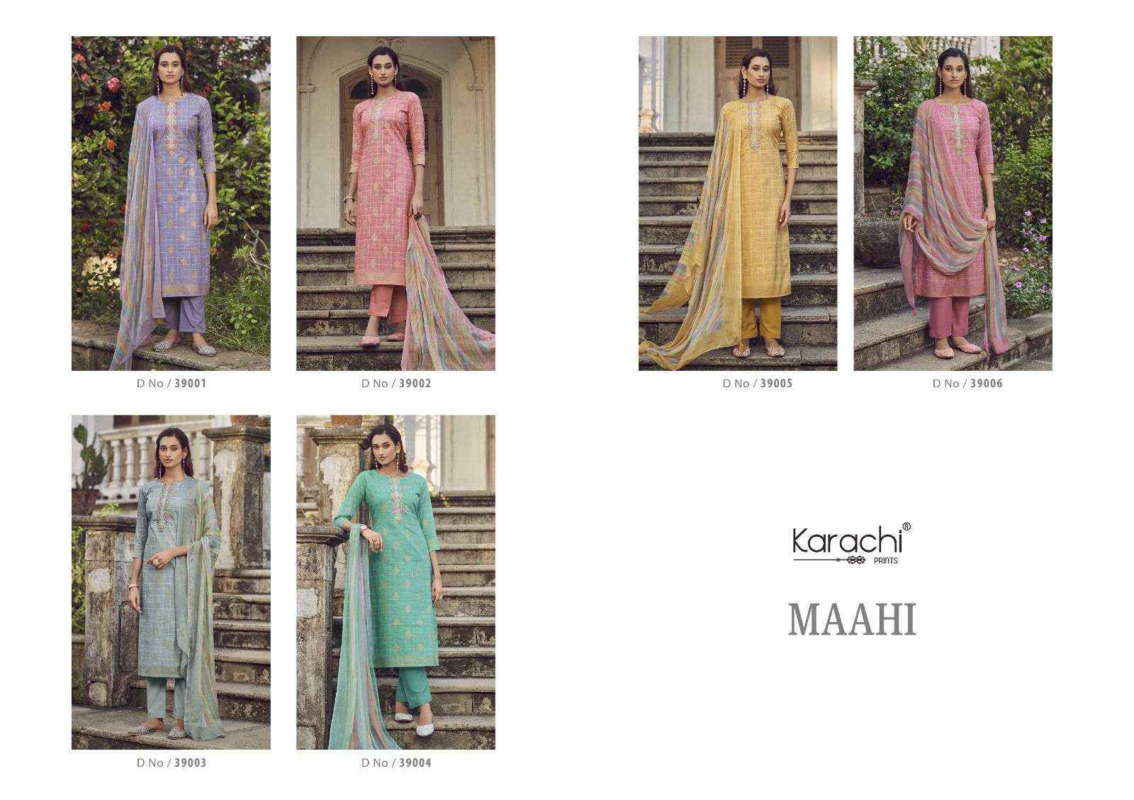 KARACHI PRINTS MAAHI LAWN COTTON DRESS MATERIAL ( 6 PCS CATALOG )