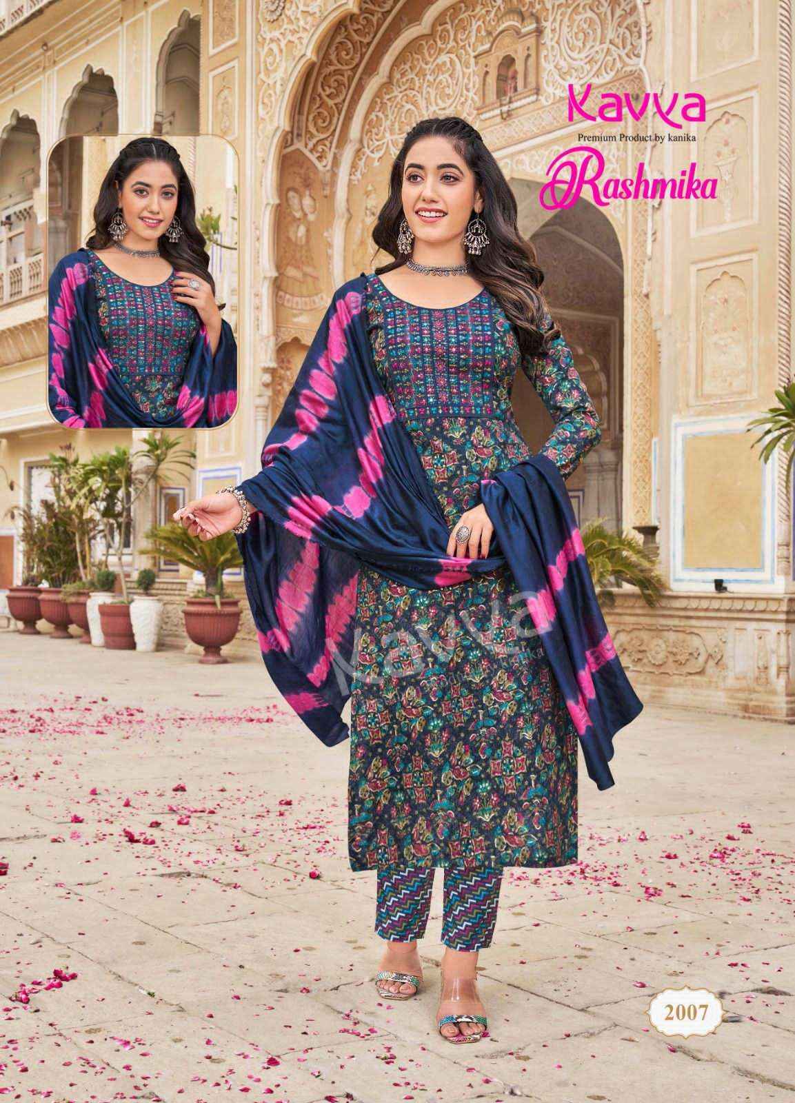 KAVYA RASHMIKA VOL 2 RAYON DESIGNER STRAIGHT CUT KURTI COMBO SET ( 10 PCS CATALOG )