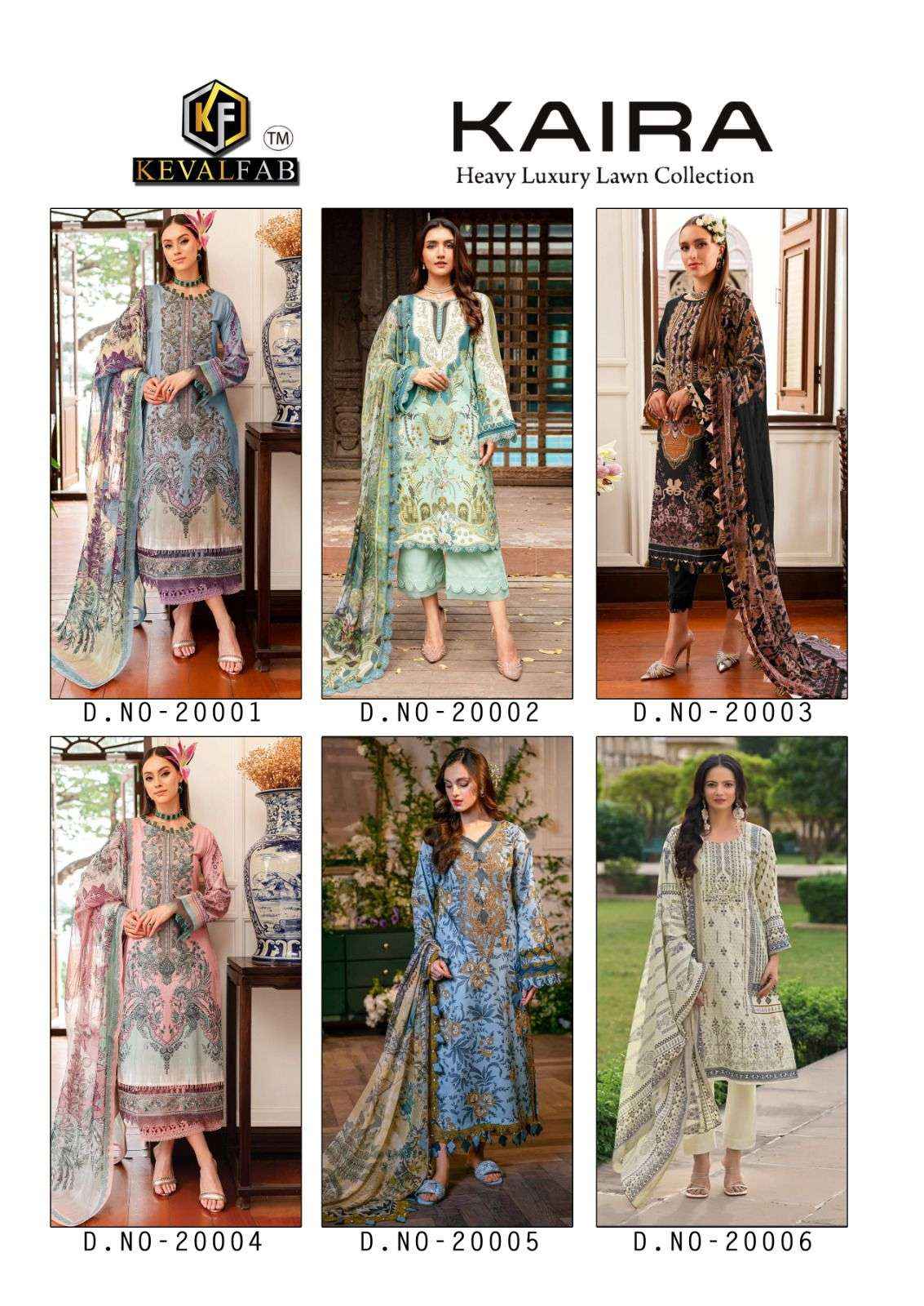 KEVAL FAB KAIRA VOL 20 COTTON PAKISTANI SALWAR KAMEEZ ( 6 PCS CATALOG )