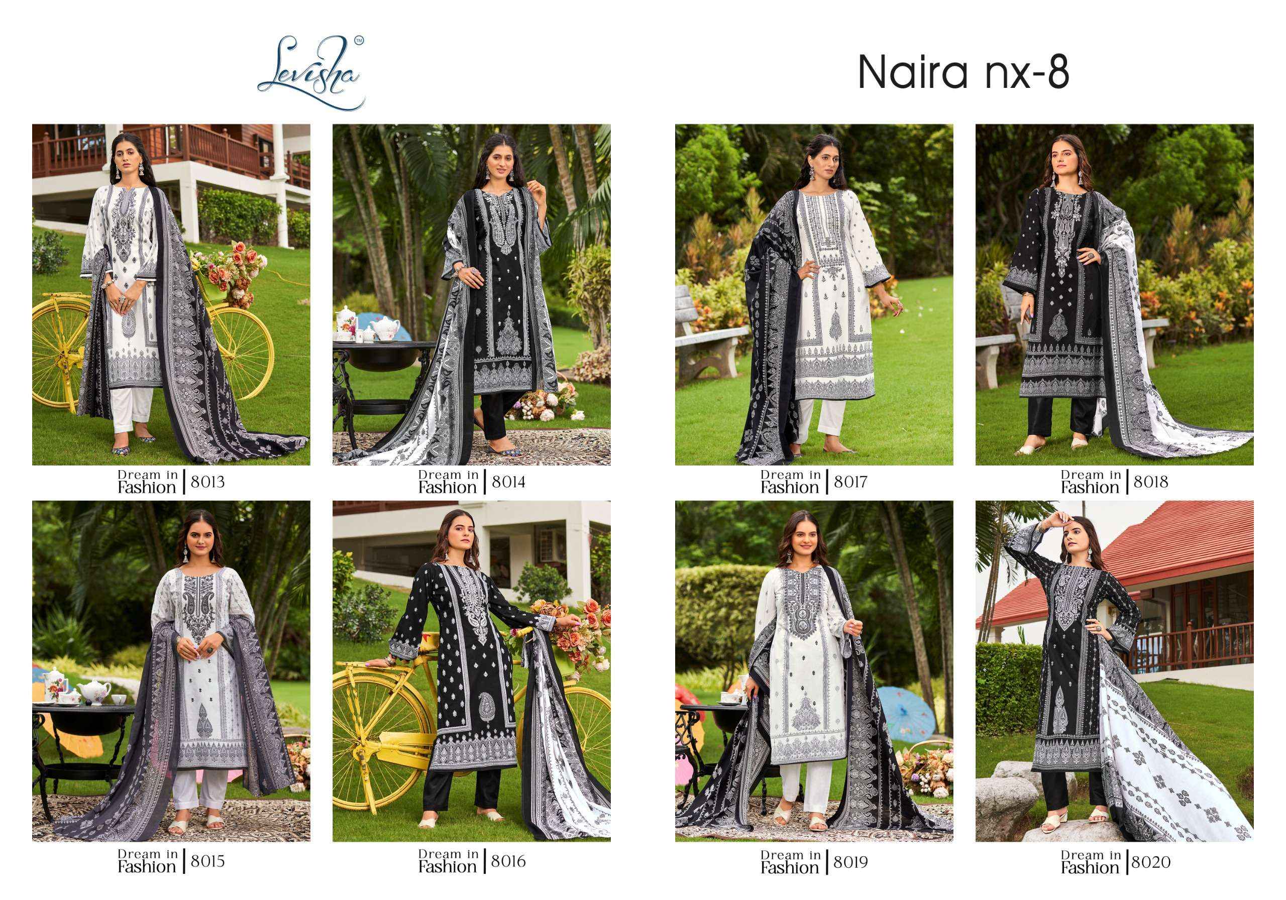 LEVISHA NAIRA NX VOL 8 COTTON DESIGNER SALWAR KAMEEZ ( 8 PCS CATALOG )