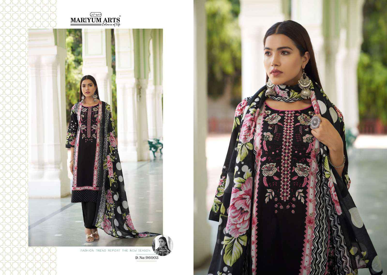 MARIYUM ARTS MAHFOOZHAH CAMBRIC COTTON LADIES SUITS ( 6 PCS CATALOG )