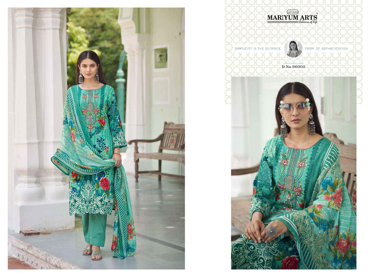 MARIYUM ARTS MAHFOOZHAH CAMBRIC COTTON LADIES SUITS ( 6 PCS CATALOG )