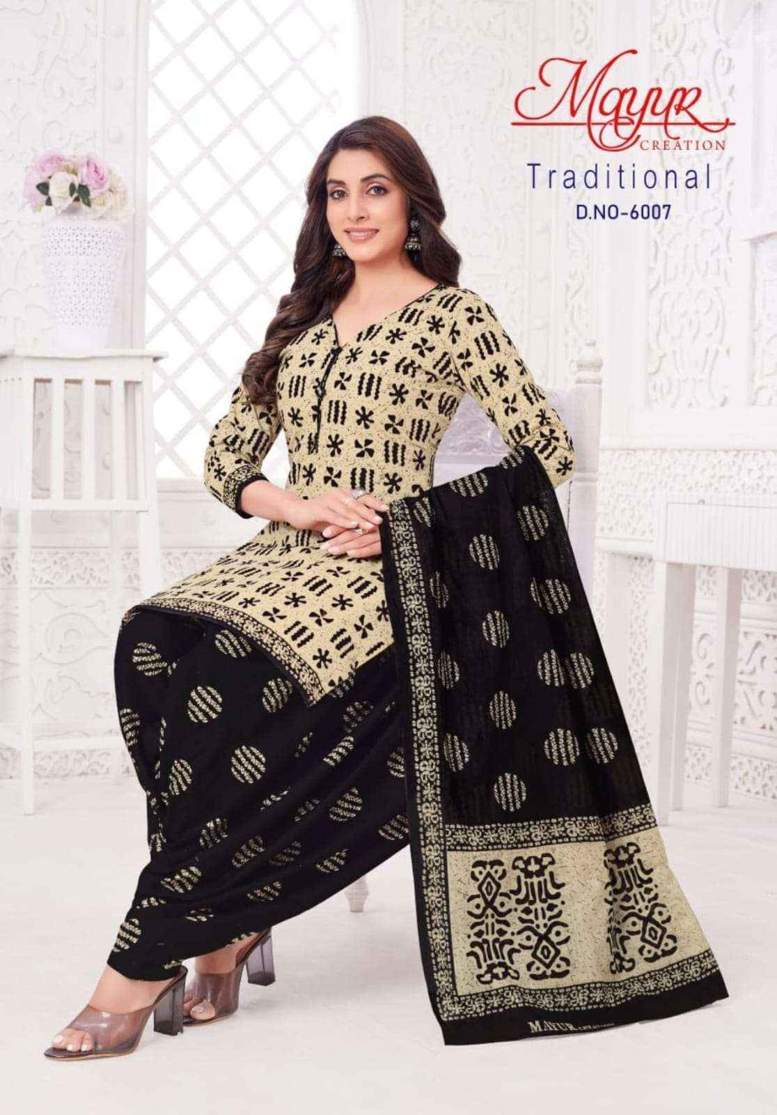 MAYUR CREATION TRADITIONAL VOL 6 COTTON DRESS MATERIAL ( 10 PCS CATALOG )