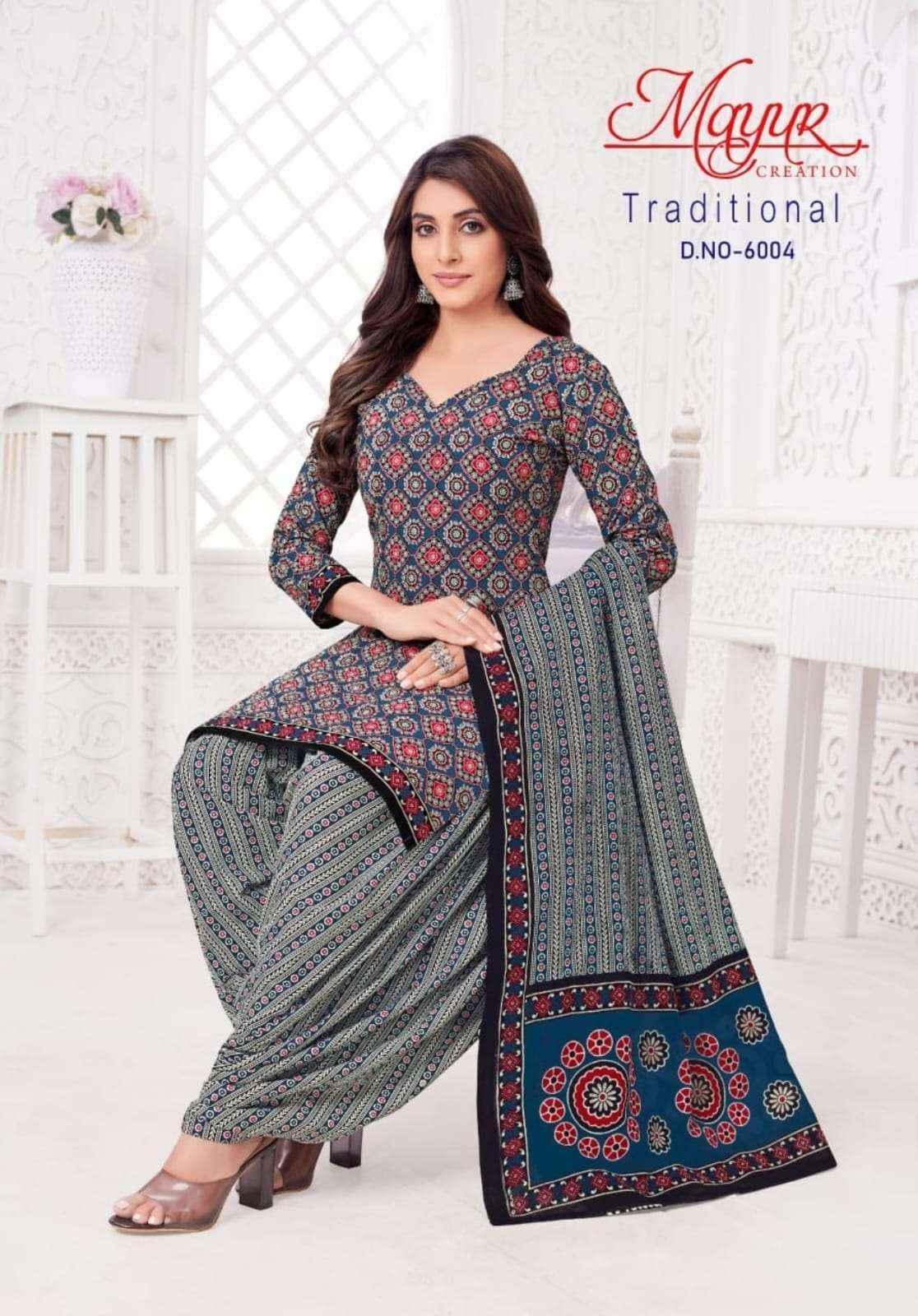 MAYUR CREATION TRADITIONAL VOL 6 COTTON DRESS MATERIAL ( 10 PCS CATALOG )