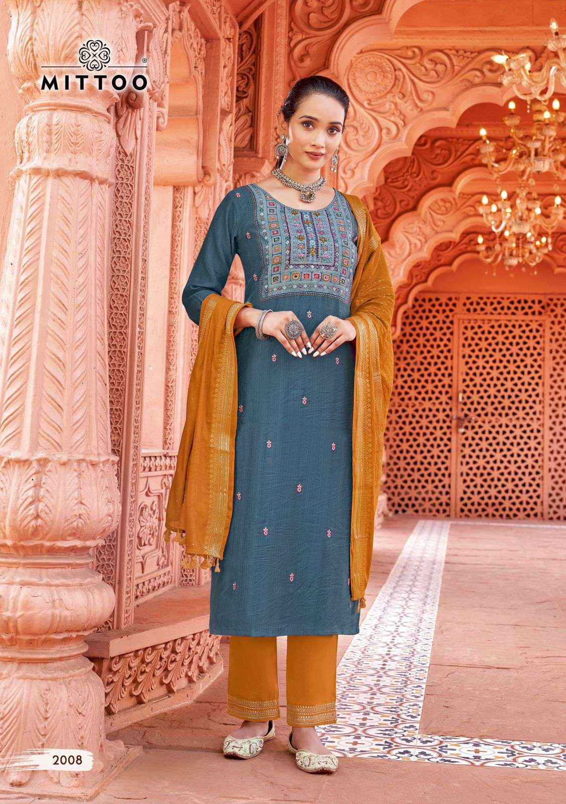 MITTOO SIMAYAA VOL 2 VISCOSE FANCY EMBROIDERIES KURTI COMBO SET ( 6 PCS CATALOG )