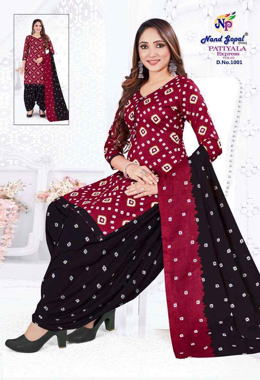 NAND GOPAL PATIYALA EXPRESS VOL 1 COTTON SALWAR SUIT ( 12 PCS CATALOG )