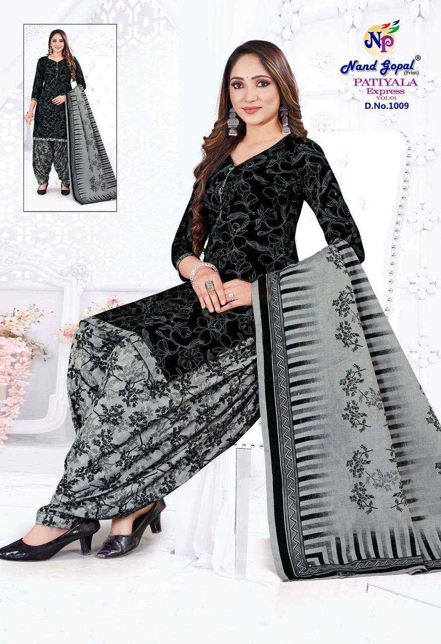 NAND GOPAL PATIYALA EXPRESS VOL 1 COTTON SALWAR SUIT ( 12 PCS CATALOG )