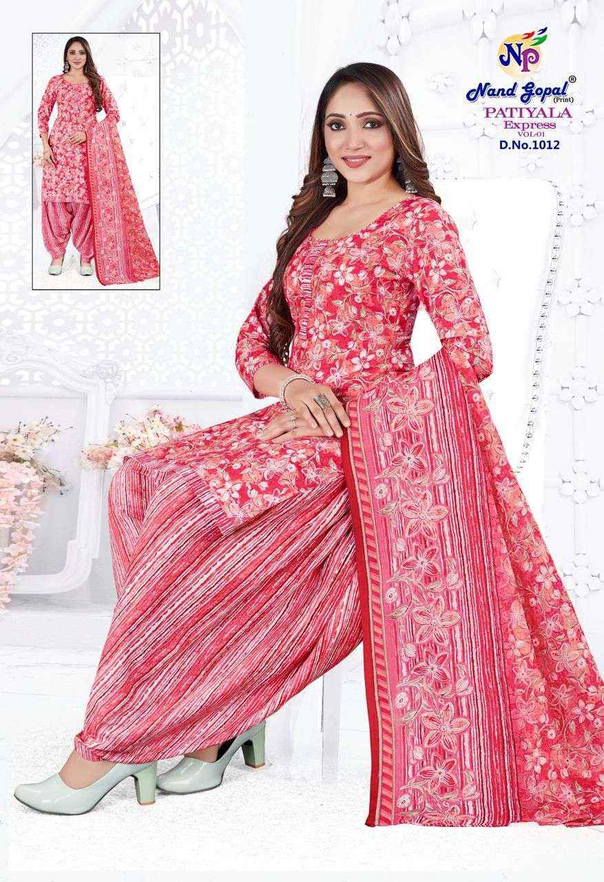 NAND GOPAL PATIYALA EXPRESS VOL 1 COTTON SALWAR SUIT ( 12 PCS CATALOG )