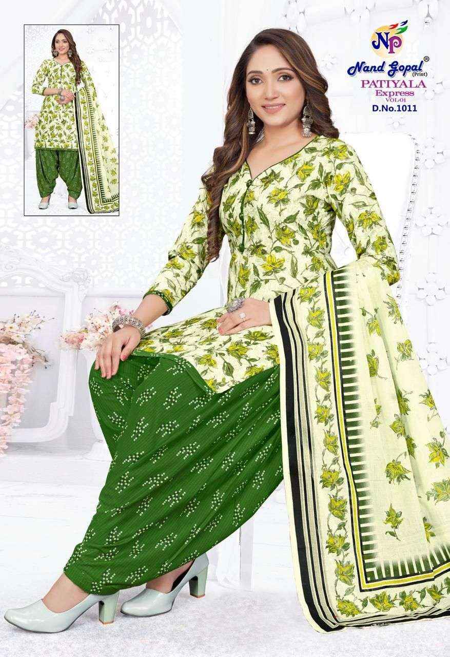 NAND GOPAL PATIYALA EXPRESS VOL 1 COTTON SALWAR SUIT ( 12 PCS CATALOG )