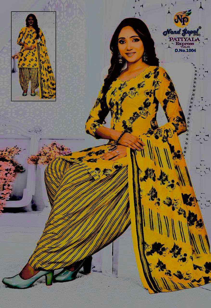 NAND GOPAL PATIYALA EXPRESS VOL 1 COTTON SALWAR SUIT ( 12 PCS CATALOG )