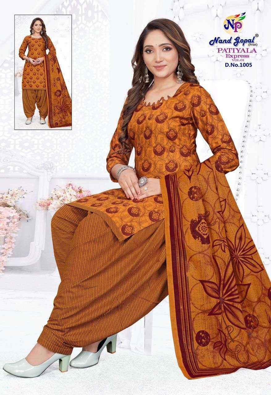 NAND GOPAL PATIYALA EXPRESS VOL 1 COTTON SALWAR SUIT ( 12 PCS CATALOG )