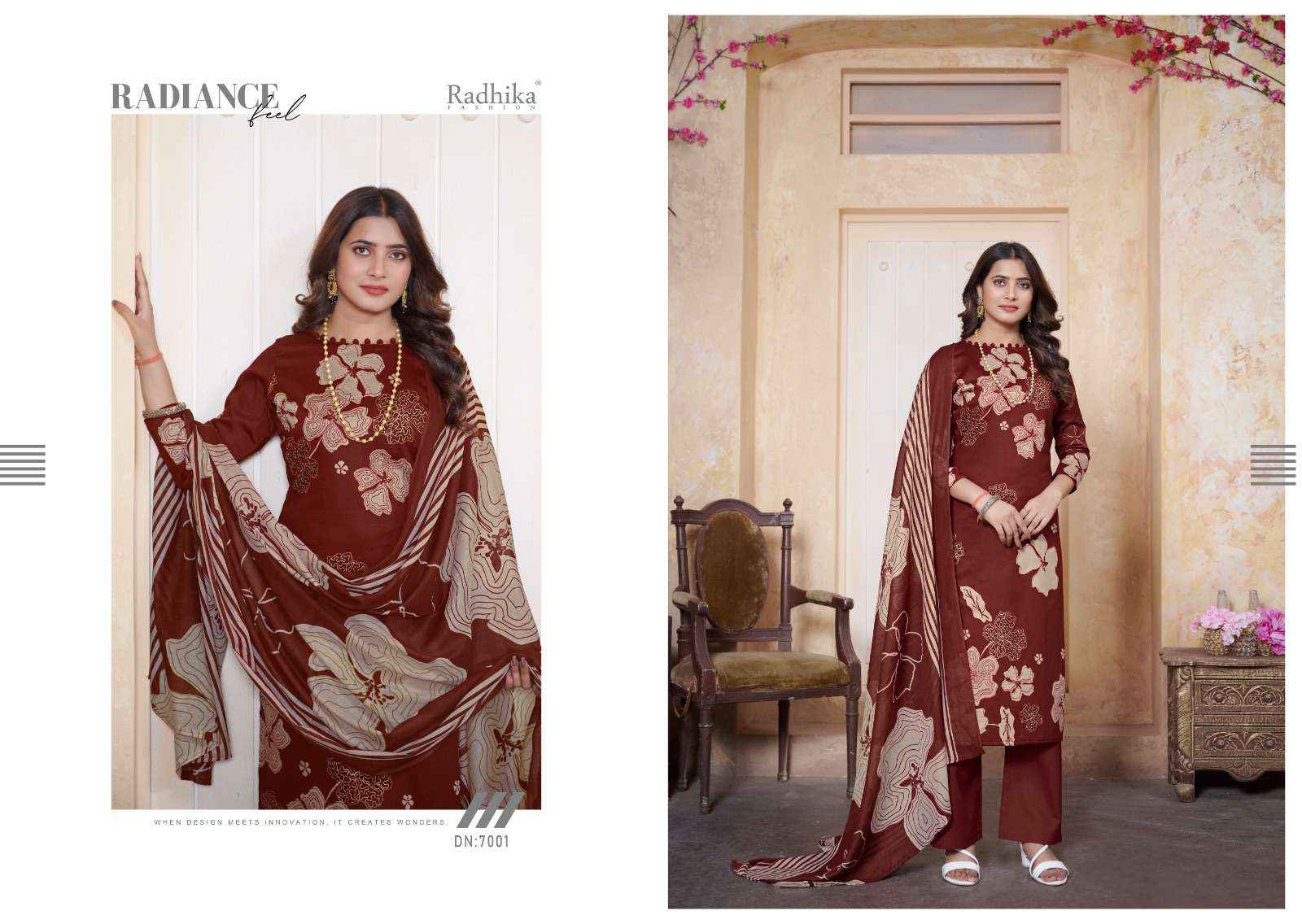 RADHIKA FASHION AZARA GULBAGH VOL 3 JAM COTTON DESIGNER PRINT SUIT ( 6 PCS CATALOG )