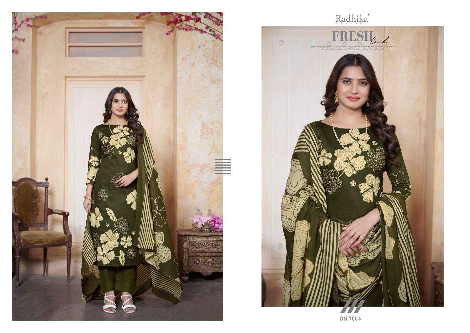 RADHIKA FASHION AZARA GULBAGH VOL 3 JAM COTTON DESIGNER PRINT SUIT ( 6 PCS CATALOG )