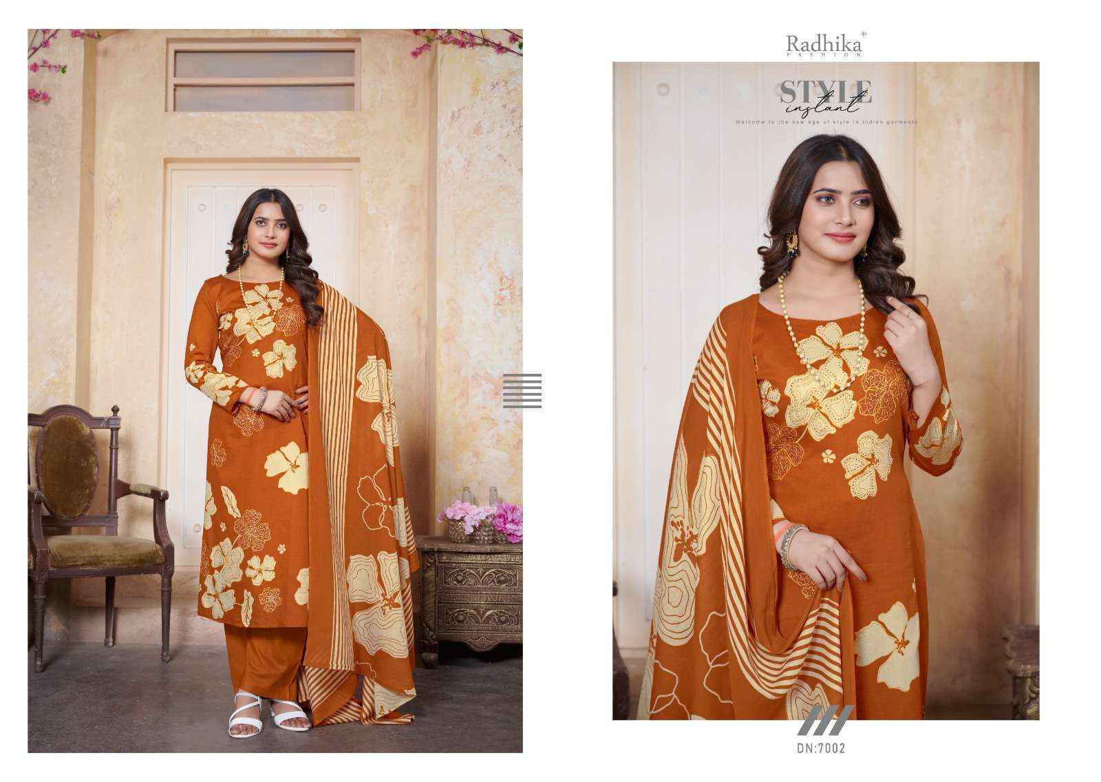 RADHIKA FASHION AZARA GULBAGH VOL 3 JAM COTTON DESIGNER PRINT SUIT ( 6 PCS CATALOG )