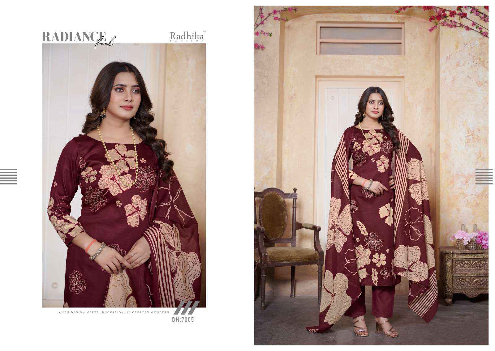 RADHIKA FASHION AZARA GULBAGH VOL 3 JAM COTTON DESIGNER PRINT SUIT ( 6 PCS CATALOG )