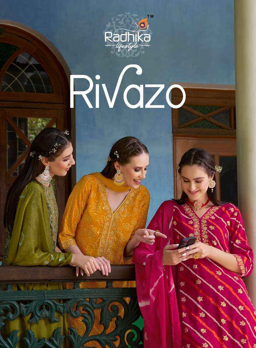 RADHIKA LIFESTYLE RIVAZO VOL 1 READYMADE DESIGNER SUITS ( 6 PCS CATALOG )