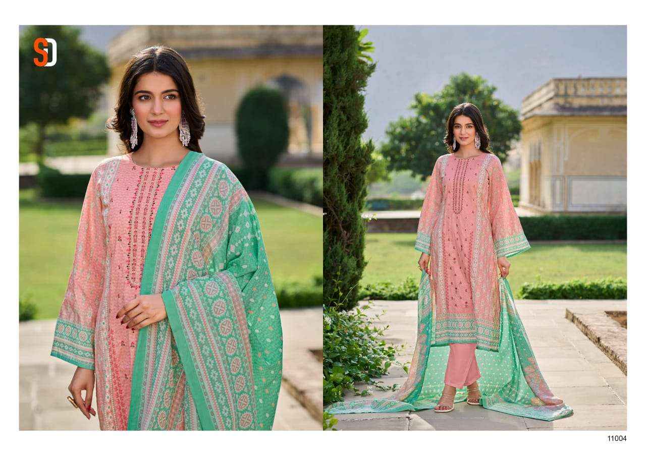 SHARADDHA DESIGNER BIN SAEED LAWN COLLECTION VOL 11 COTTON SUIT ( 4 PCS CATALOG )