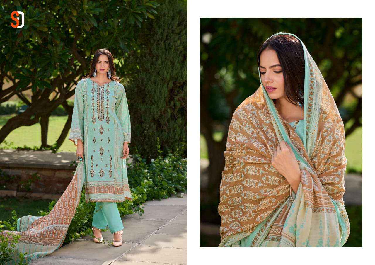 SHARADDHA DESIGNER BIN SAEED LAWN COLLECTION VOL 11 COTTON SUIT ( 4 PCS CATALOG )