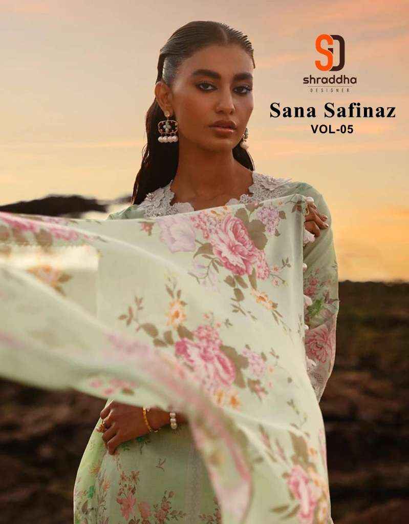 SHARADDHA DESIGNER SANA SAFINAZ VOL 5 LAWN COTTON SALWAR KAMEEZ ( 2 pcs set )