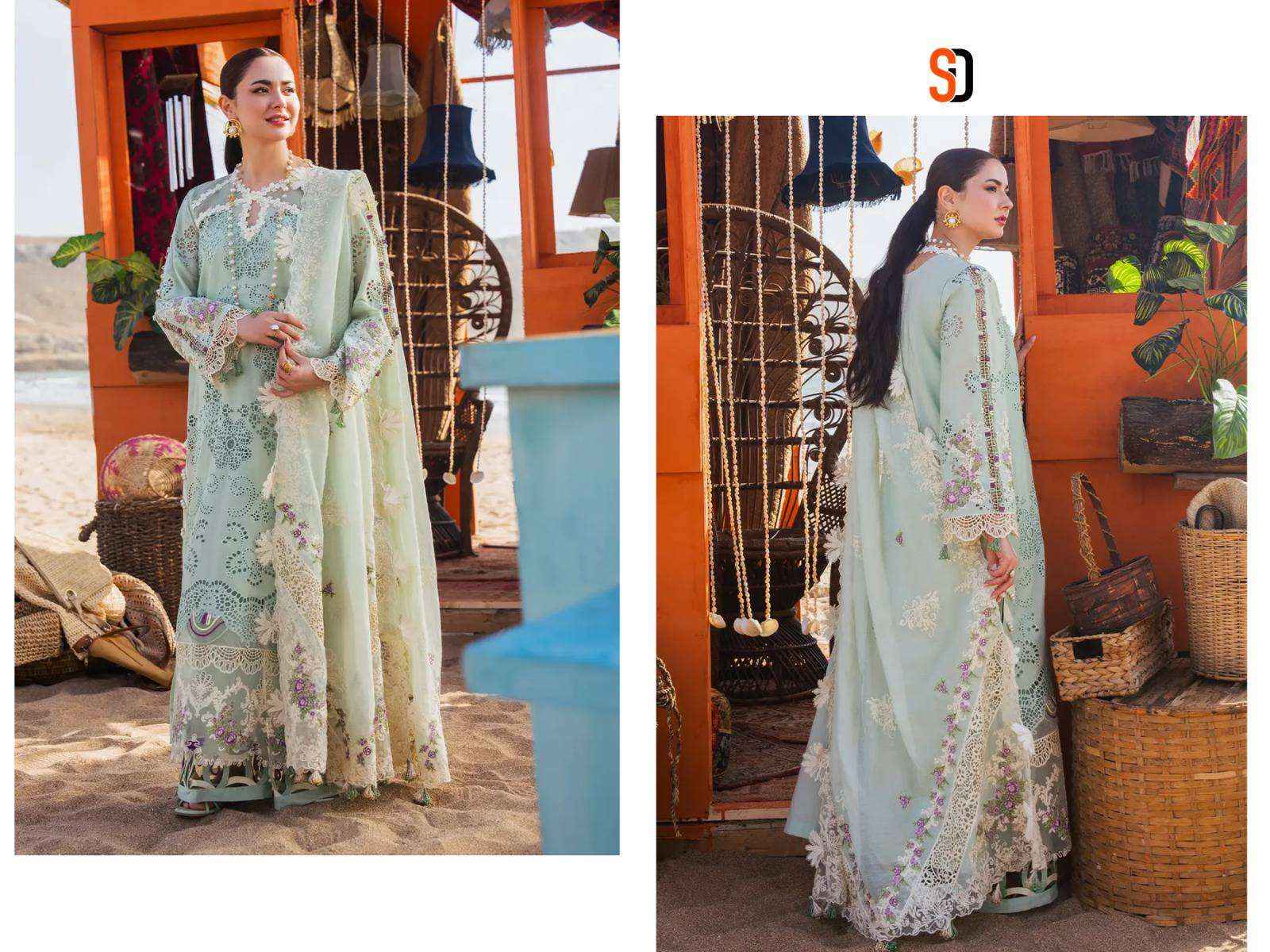 Shraddha Rangrasiya Vol 1 Cotton Heavy Embroidered Pakistani Suit ( 4 Pcs Catalog )