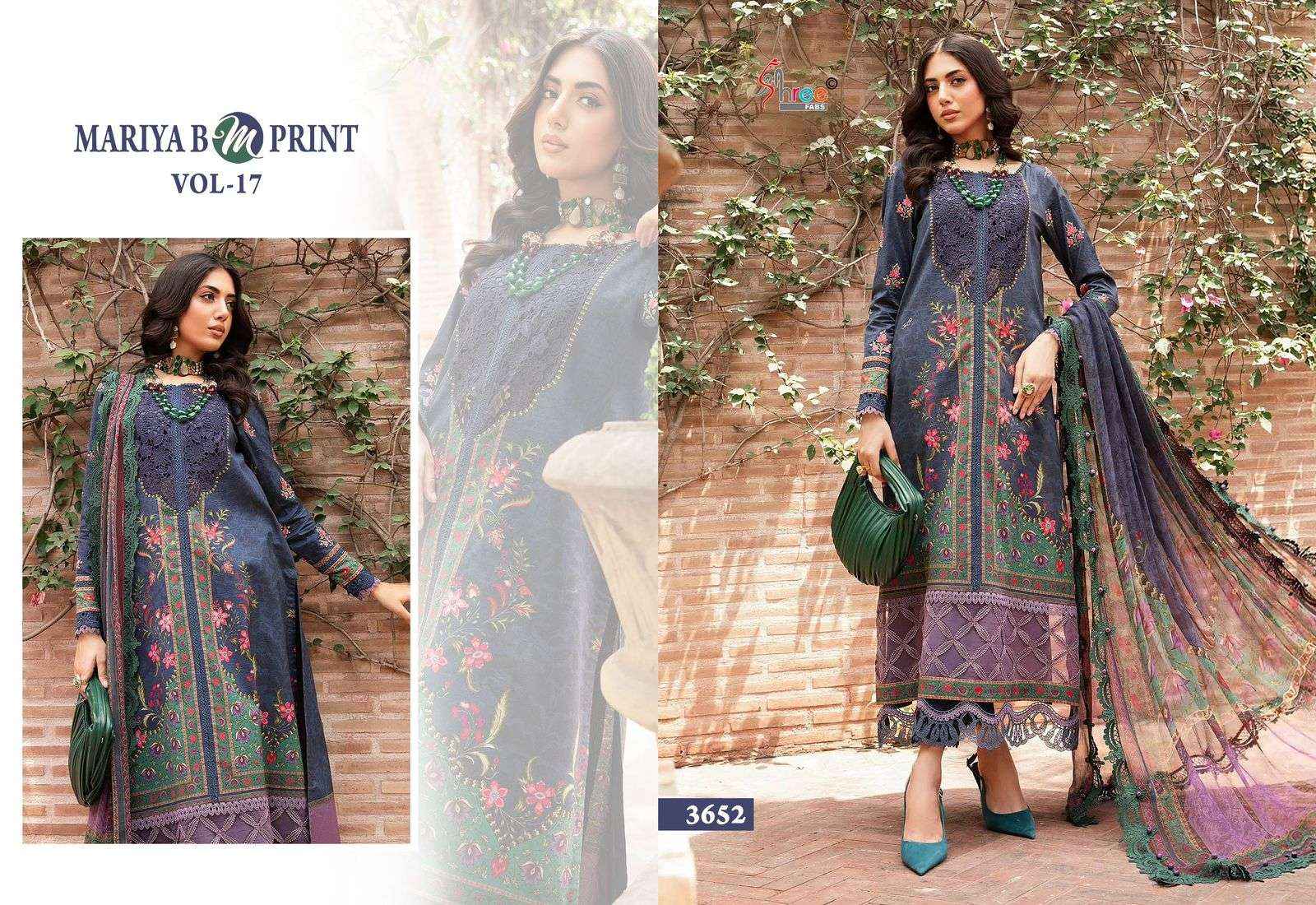 SHREE FABS MARIYA B M PRINT VOL 17 COTTON DESIGNER SUIT ( 6 PCS CATALOG )