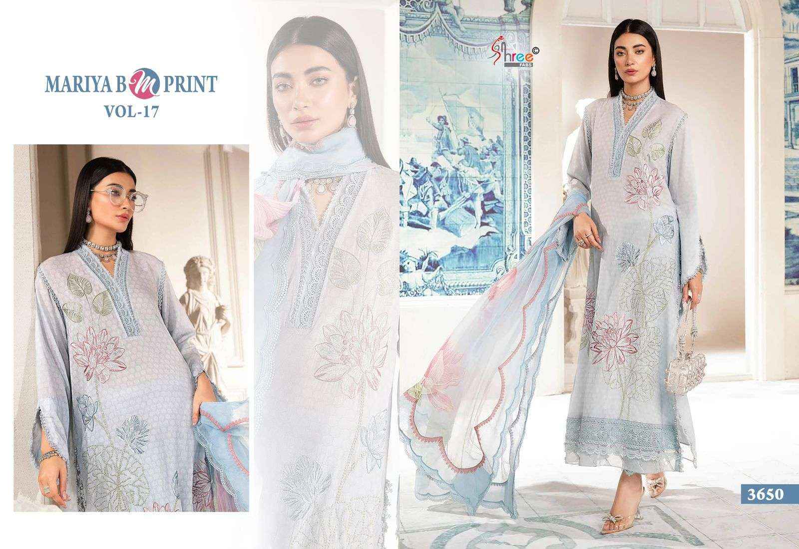 SHREE FABS MARIYA B M PRINT VOL 17 COTTON DESIGNER SUIT ( 6 PCS CATALOG )