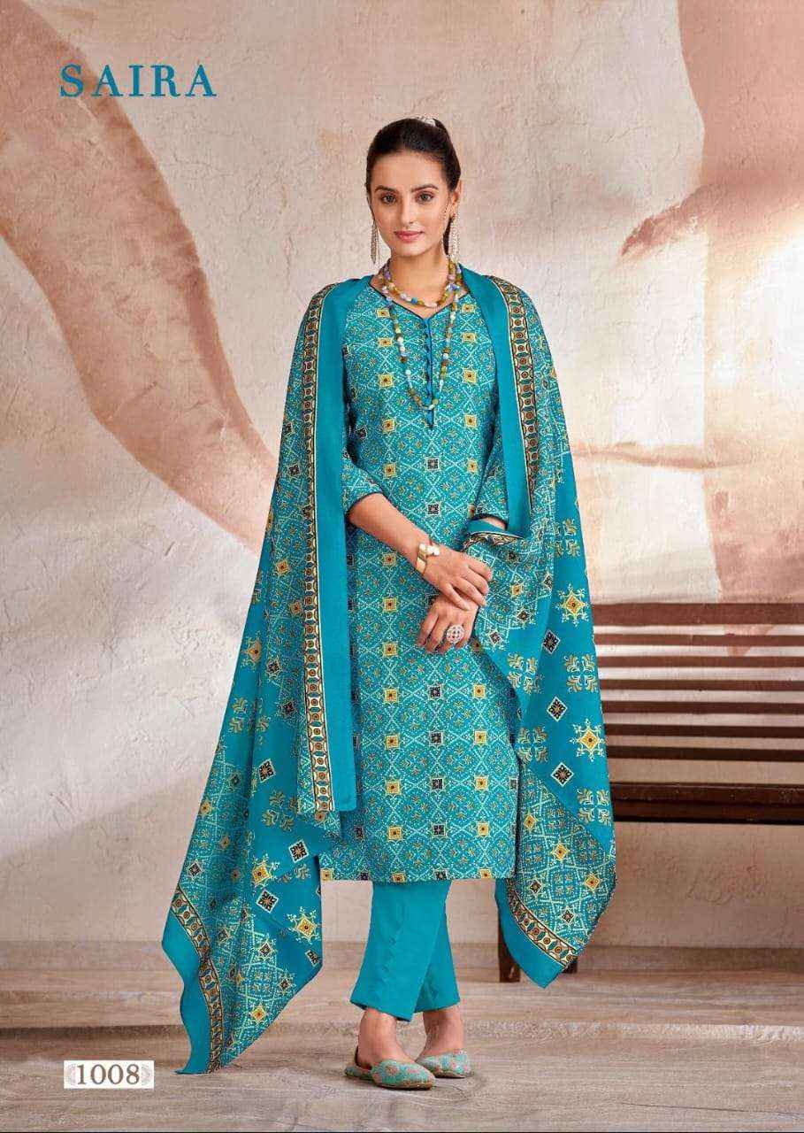 SKT SUITS SAIRA CAMBRIC COTTON DIGITAL PRINT DRESS MATERIAL ( 8 PCS CATALOG )