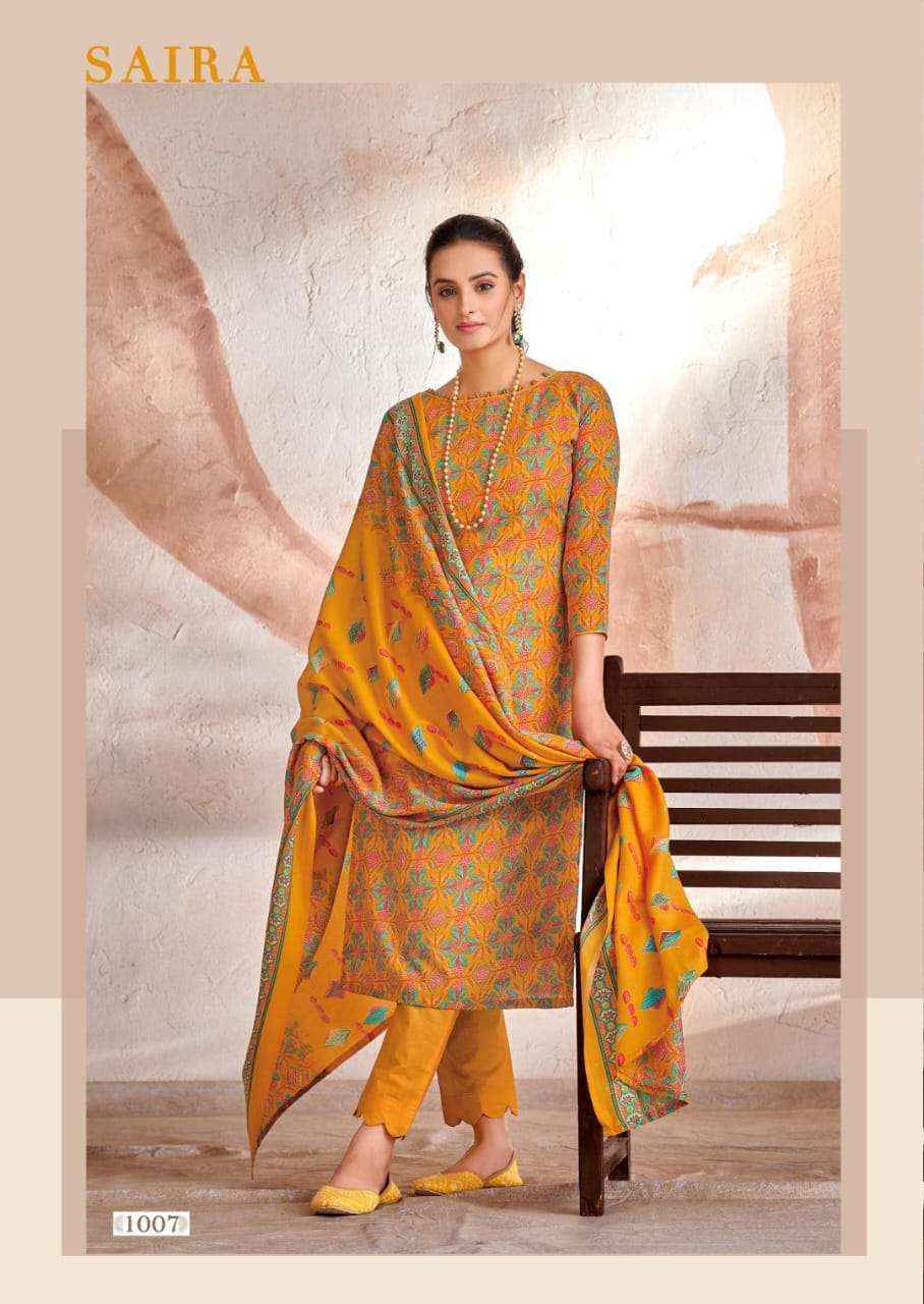 SKT SUITS SAIRA CAMBRIC COTTON DIGITAL PRINT DRESS MATERIAL ( 8 PCS CATALOG )