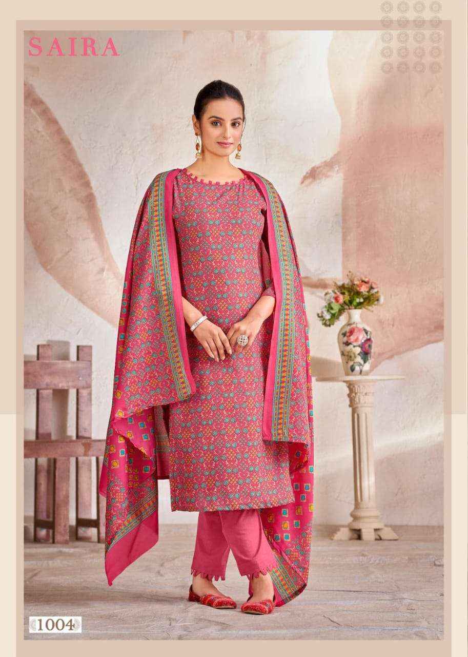 SKT SUITS SAIRA CAMBRIC COTTON DIGITAL PRINT DRESS MATERIAL ( 8 PCS CATALOG )