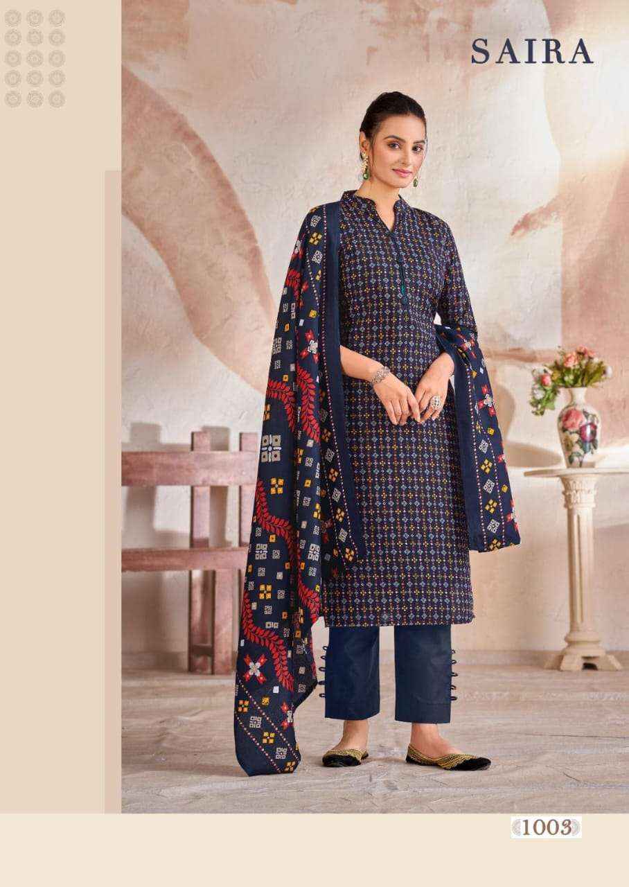 SKT SUITS SAIRA CAMBRIC COTTON DIGITAL PRINT DRESS MATERIAL ( 8 PCS CATALOG )