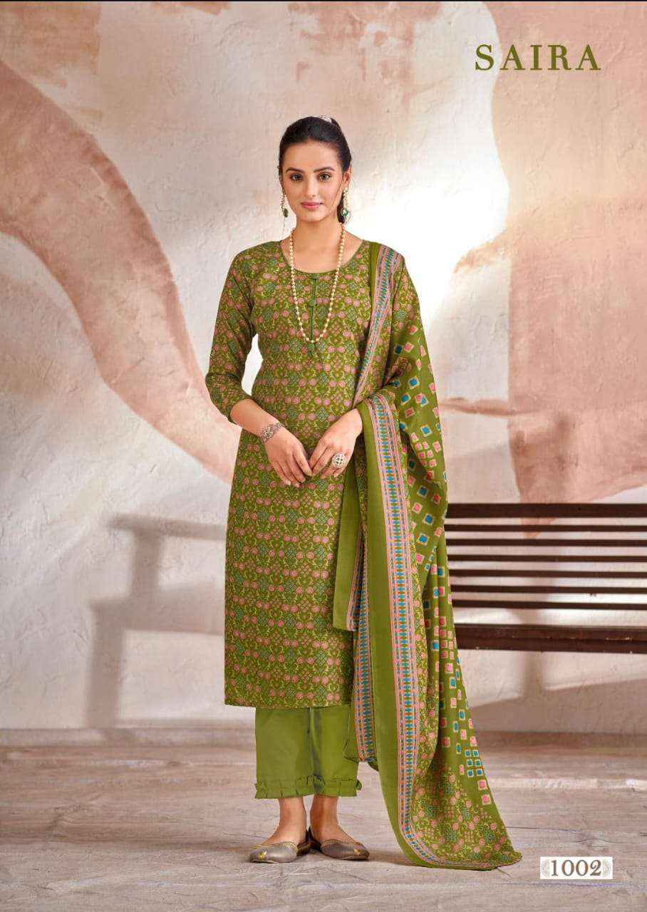 SKT SUITS SAIRA CAMBRIC COTTON DIGITAL PRINT DRESS MATERIAL ( 8 PCS CATALOG )