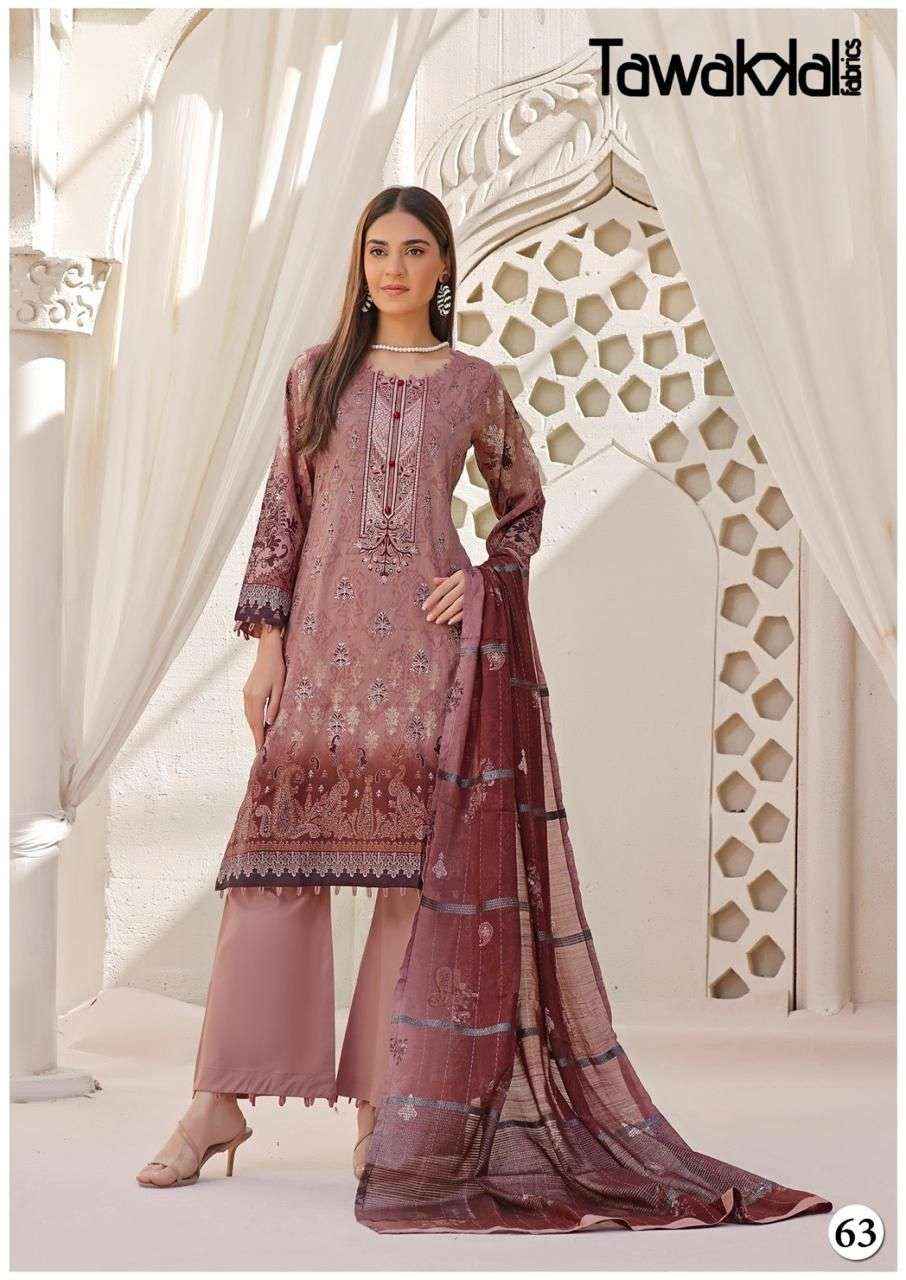 TAWAKKAL FABRICS MEHROZ LUXURY HEAVY COTTON COLLECTION VOL 7 PAKISTANI SUITS ( 10 PCS CATALOG )