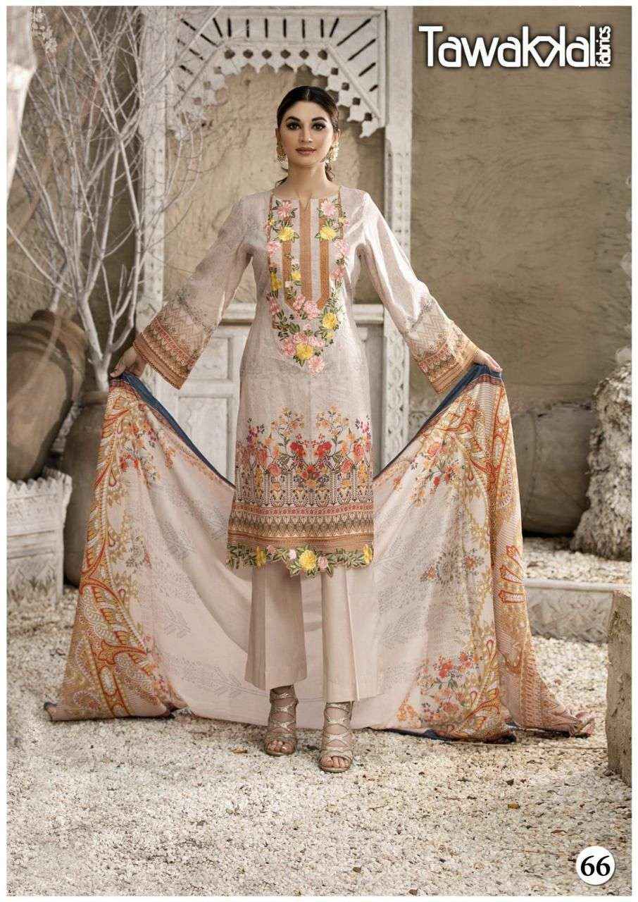 TAWAKKAL FABRICS MEHROZ LUXURY HEAVY COTTON COLLECTION VOL 7 PAKISTANI SUITS ( 10 PCS CATALOG )