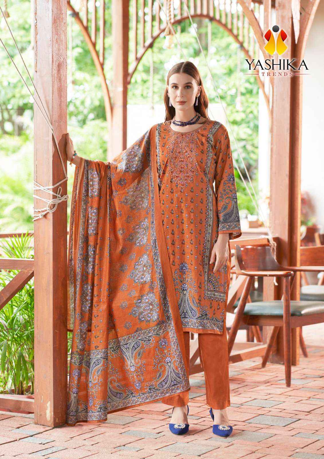 YASHIKA TRENDS NAYRA B COTTON DRESS MATERIAL ( 8 PCS CATALOG )