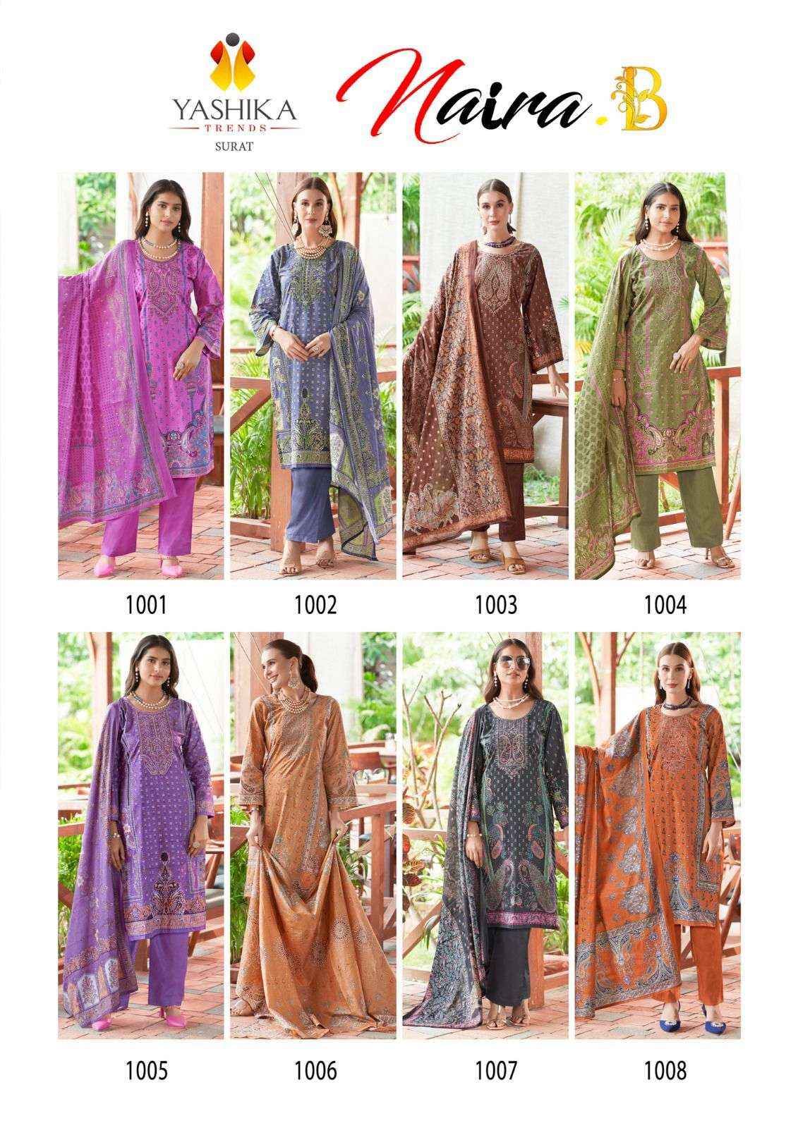 YASHIKA TRENDS NAYRA B COTTON DRESS MATERIAL ( 8 PCS CATALOG )