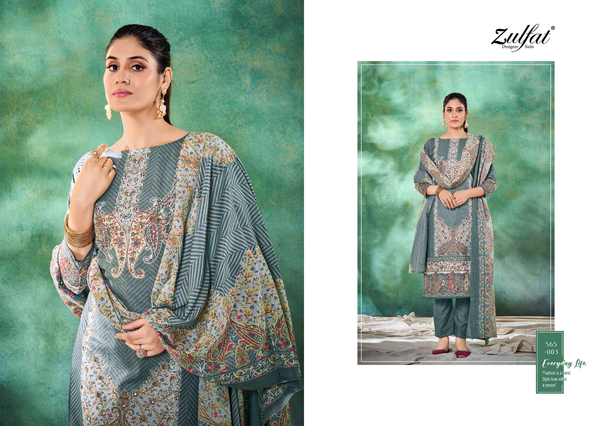 ZULFAT DESIGNER TANIA VOL 3 COTTON DRESS MATERIAL ( 6 PCS CATALOG )