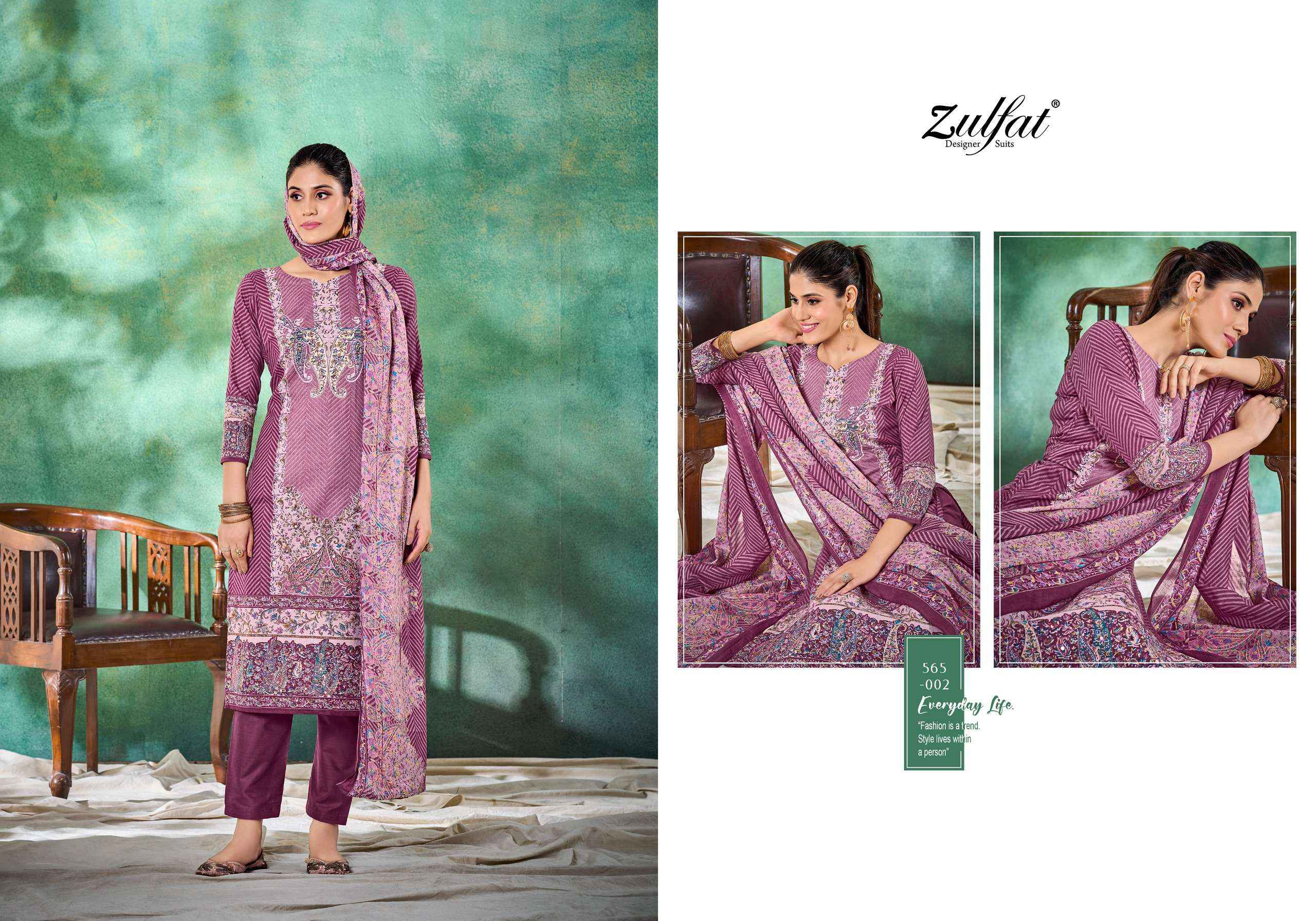 ZULFAT DESIGNER TANIA VOL 3 COTTON DRESS MATERIAL ( 6 PCS CATALOG )