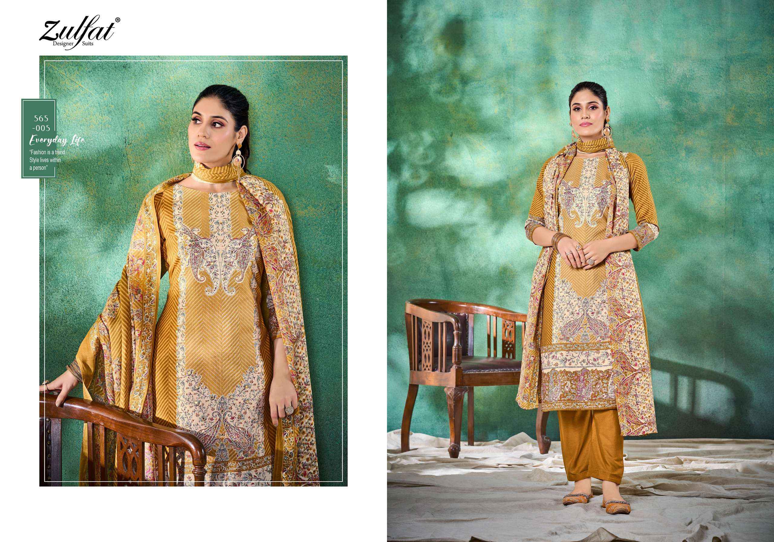 ZULFAT DESIGNER TANIA VOL 3 COTTON DRESS MATERIAL ( 6 PCS CATALOG )