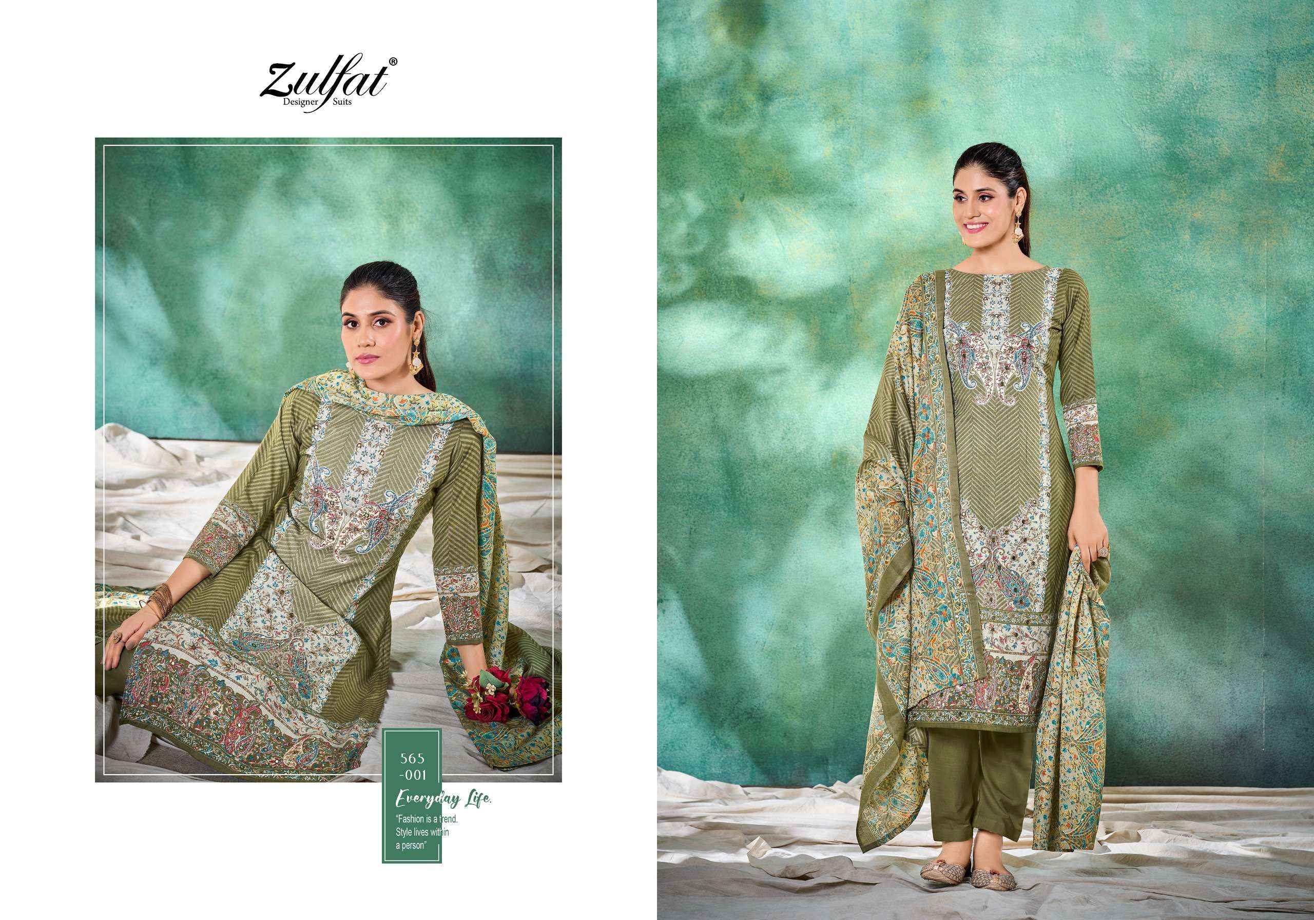 ZULFAT DESIGNER TANIA VOL 3 COTTON DRESS MATERIAL ( 6 PCS CATALOG )