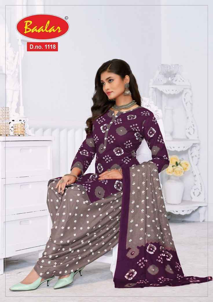 Baalar Bandhni Patiyala Cotton Dress Material 12 pcs Catalogue