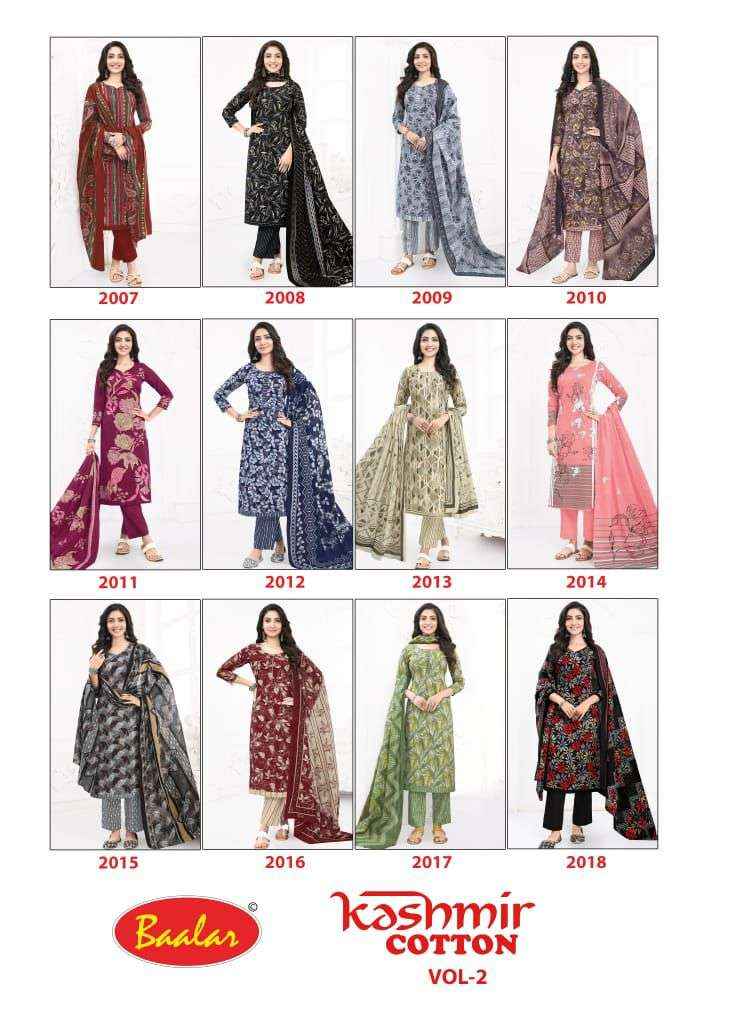 BAALAR COTTON KASHMIR COTTON VOL 2 DRESS MATERIAL WHOLESALE PRICE ( 12 PCS CATALOG )