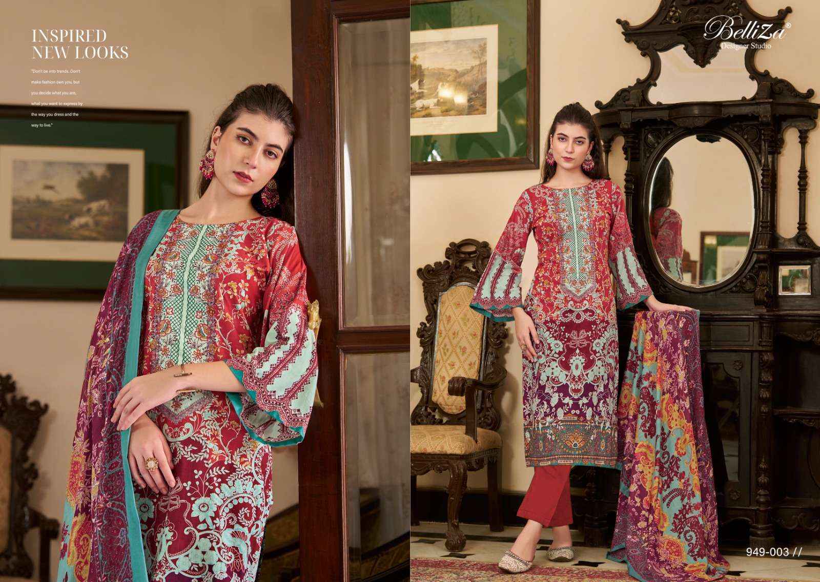 BELLIZA DESIGNER STUDIO NAIRA VOL 67 COTTON DRESS MATERIAL ( 8 PCS CATALOG )