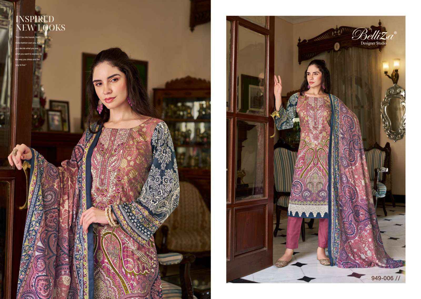 BELLIZA DESIGNER STUDIO NAIRA VOL 67 COTTON DRESS MATERIAL ( 8 PCS CATALOG )