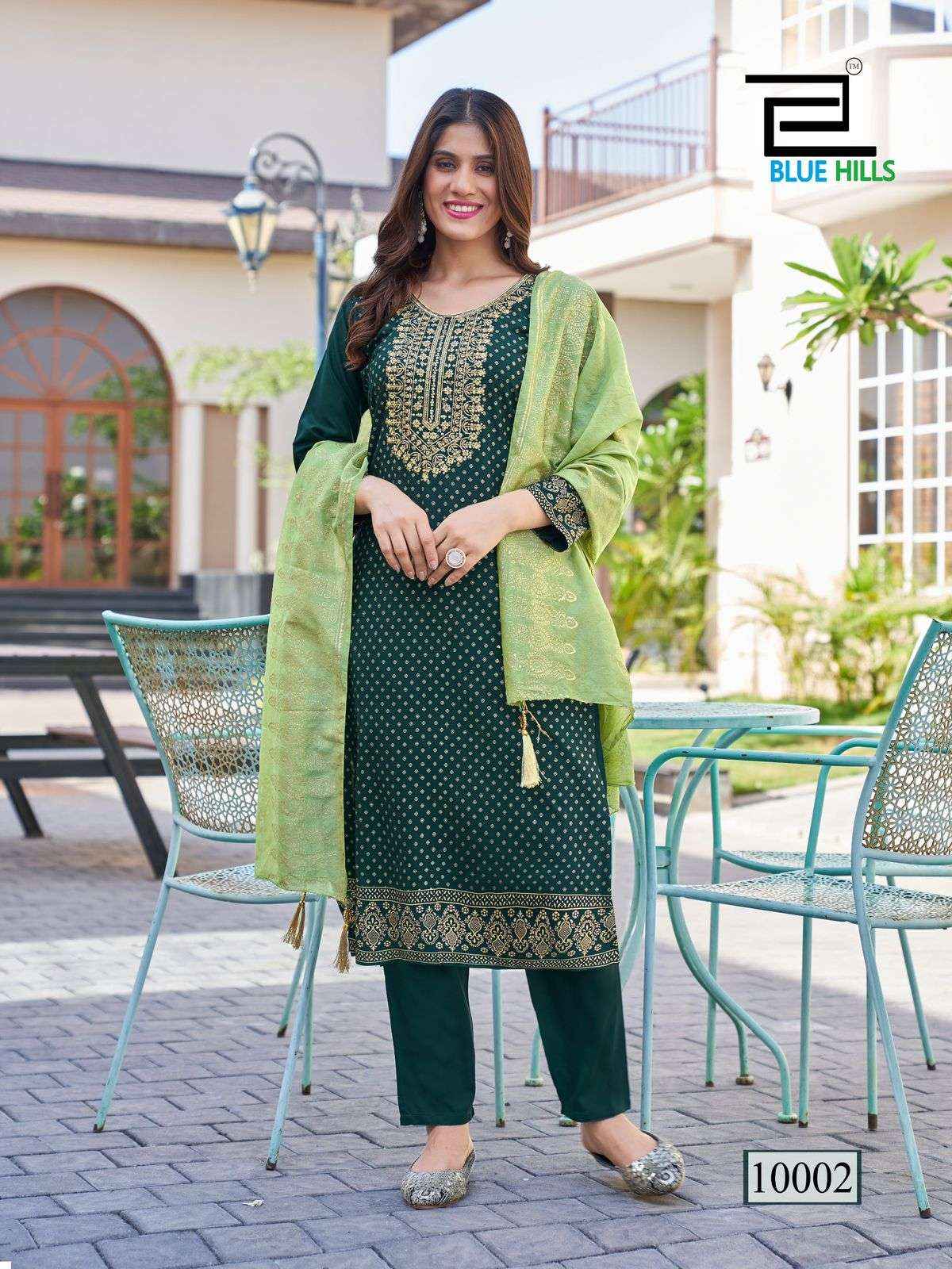 BLUE HILLS ROYAL TOUCH VOL 10 NX RAYON FANCY KURTI COMBO SET ( 4 PCS CATALOG )