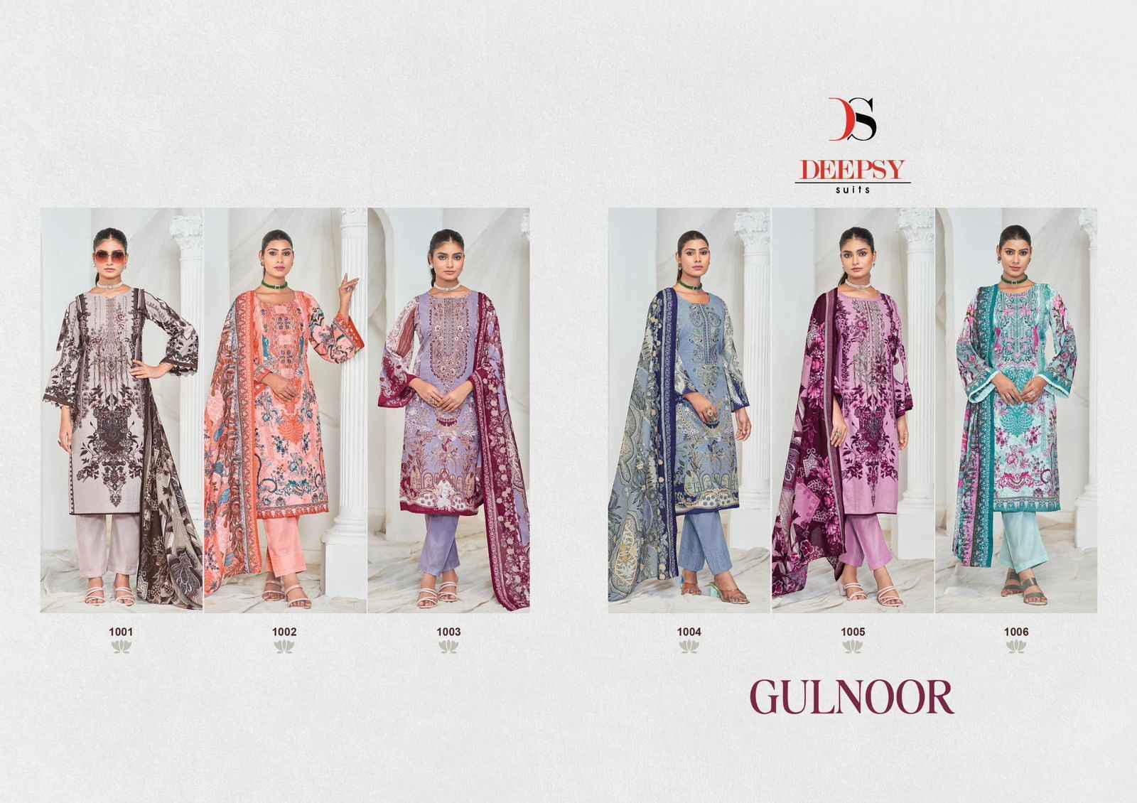 Deepsy Gulnoor Cotton Pakistani Salwar Kameez ( 6 pcs Catalogue )