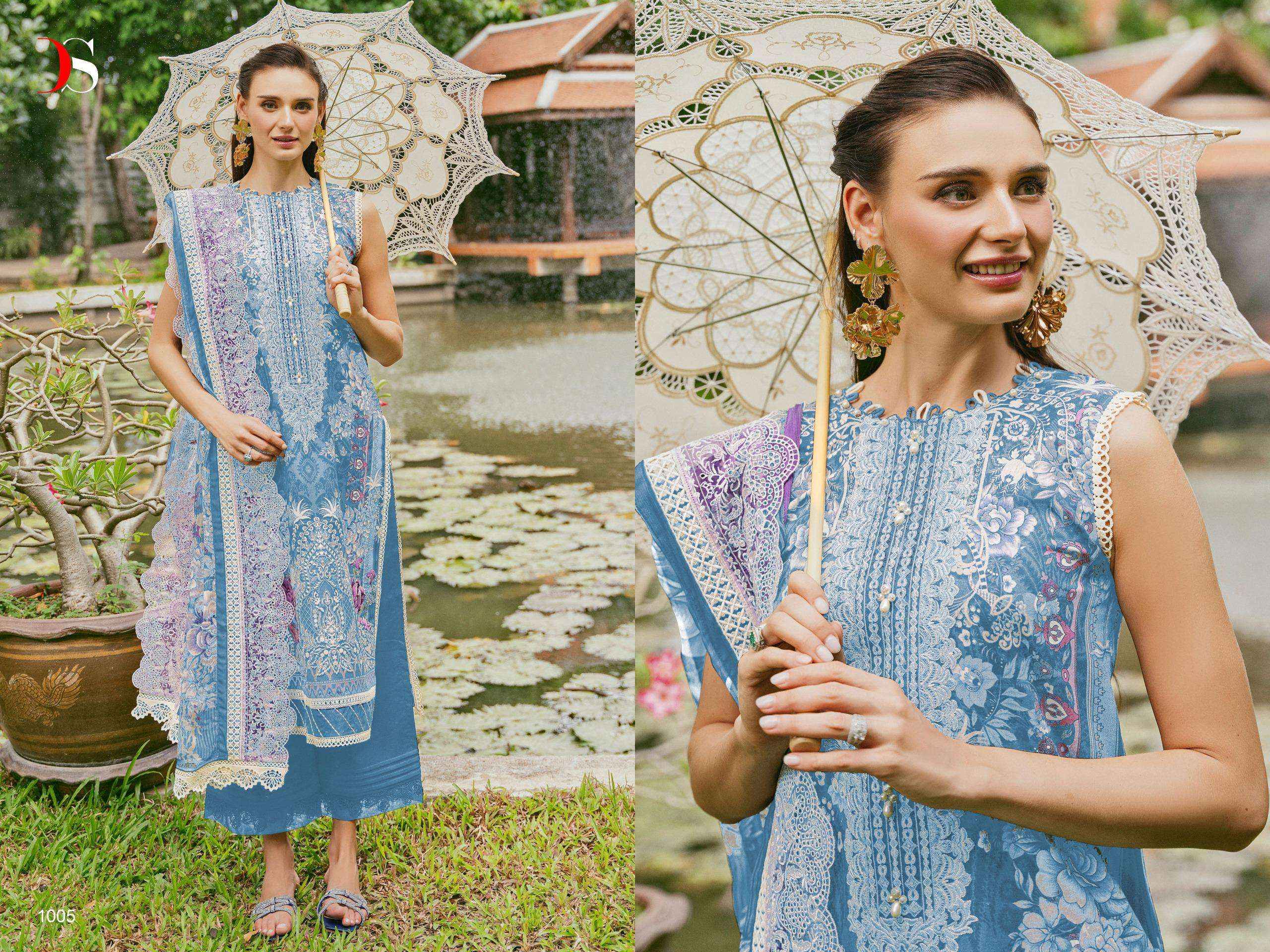 DEEPSY SUITS JADE NEEDLE WONDER 24 VOL 2 COTTON DESIGNER SUIT ( 6 PCS CATALOG )