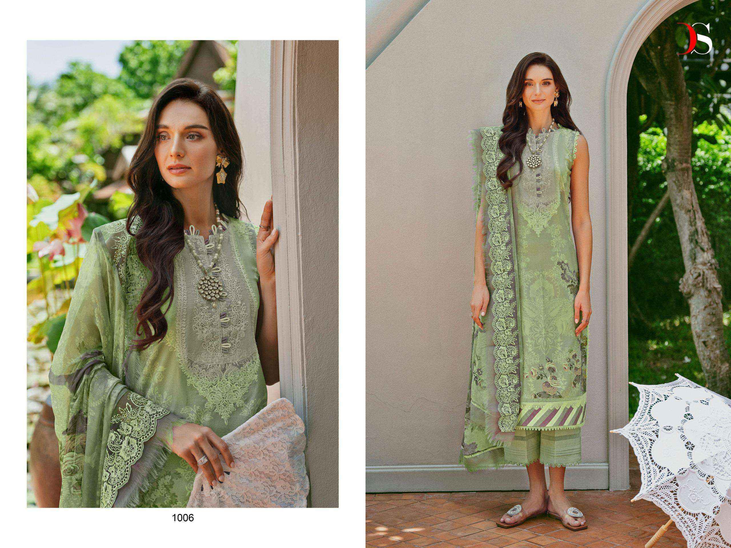 DEEPSY SUITS JADE NEEDLE WONDER 24 VOL 2 COTTON DESIGNER SUIT ( 6 PCS CATALOG )